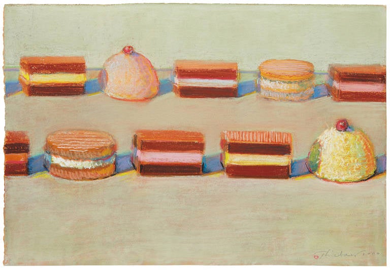 Wayne Thiebaud Still-Life Painting - Ten Candies