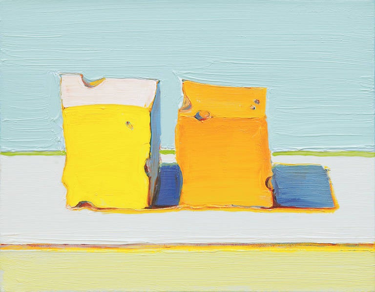 Wayne Thiebaud Still-Life Painting - Two Cheese Cubes