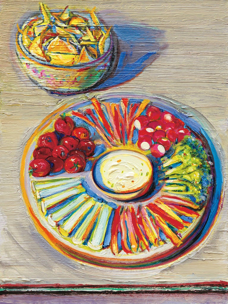 Wayne Thiebaud Still-Life Painting - Vegetables & Chips