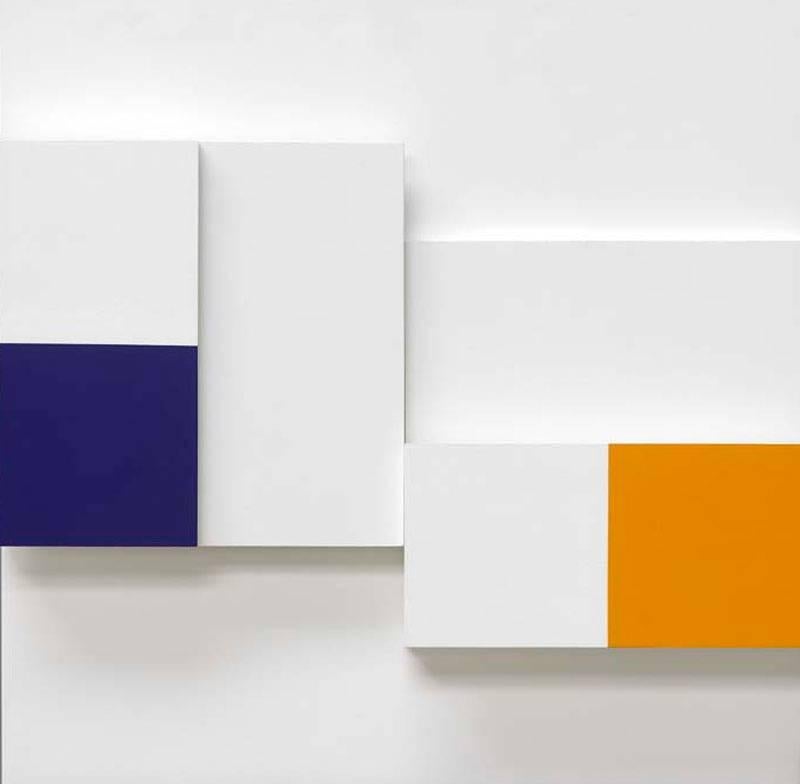 Malcolm Hughes Abstract Painting – Relief (Maquette1)