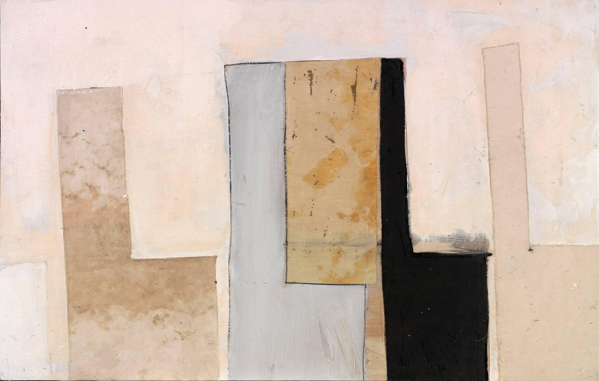 John Blackburn Abstract Painting - Assembly of Forms - Black