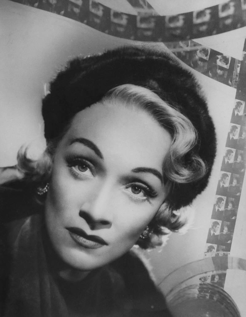 Angus McBean Black and White Photograph - Marlene Dietrich, No Highway in the Sky, Pinewood Studios
