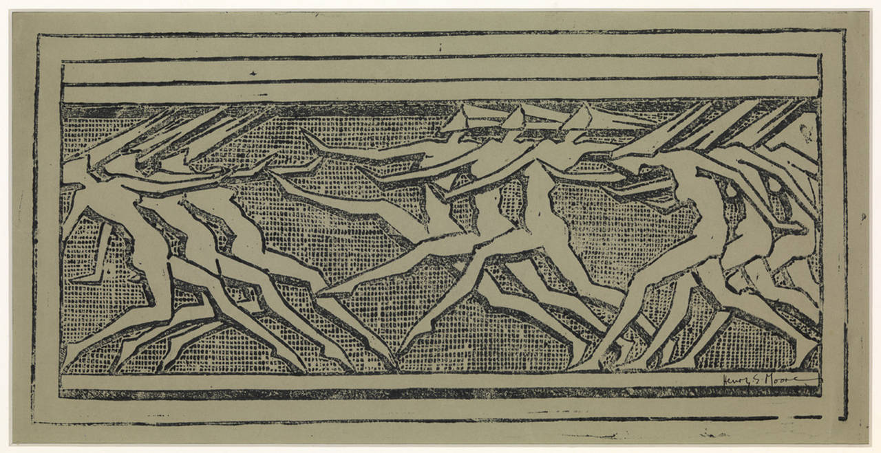 Frieze of Dancing Figures - Print by Henry Moore