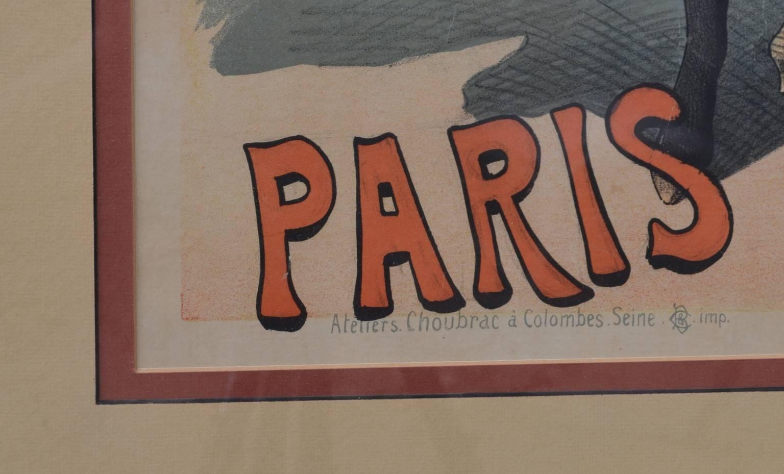 CONCERT DE LA PÉPINIÈRE / PARIS RETROUSSÉ.   Original Art Nouveau Poster - Print by Alfred Choubrac