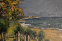 Tropical Coastal Scene by early 20th century Russian artist