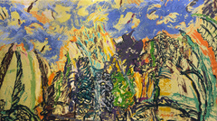 Ecos de la selva: pintura contemporánea de paisajes tropicales en técnica mixta