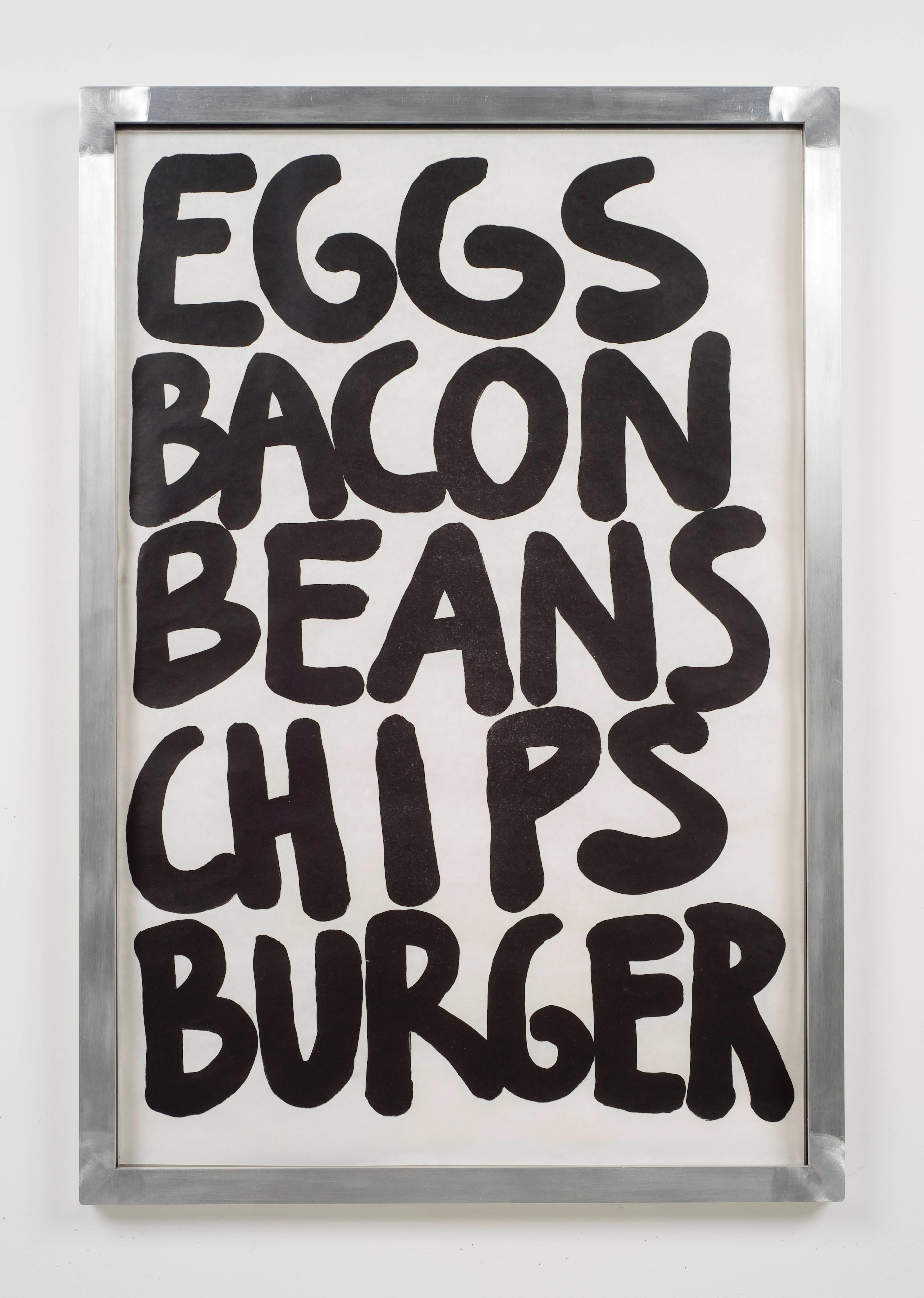 Shaan Syed Figurative Print - Eggs Bacon Bans Chips Burger