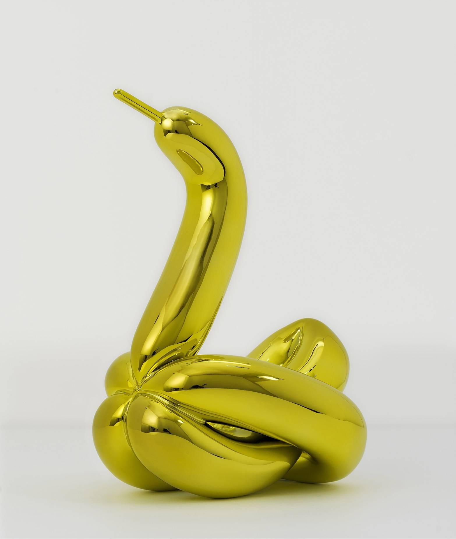 Jeff Koons Figurative Sculpture - Balloon Swan (Yellow)