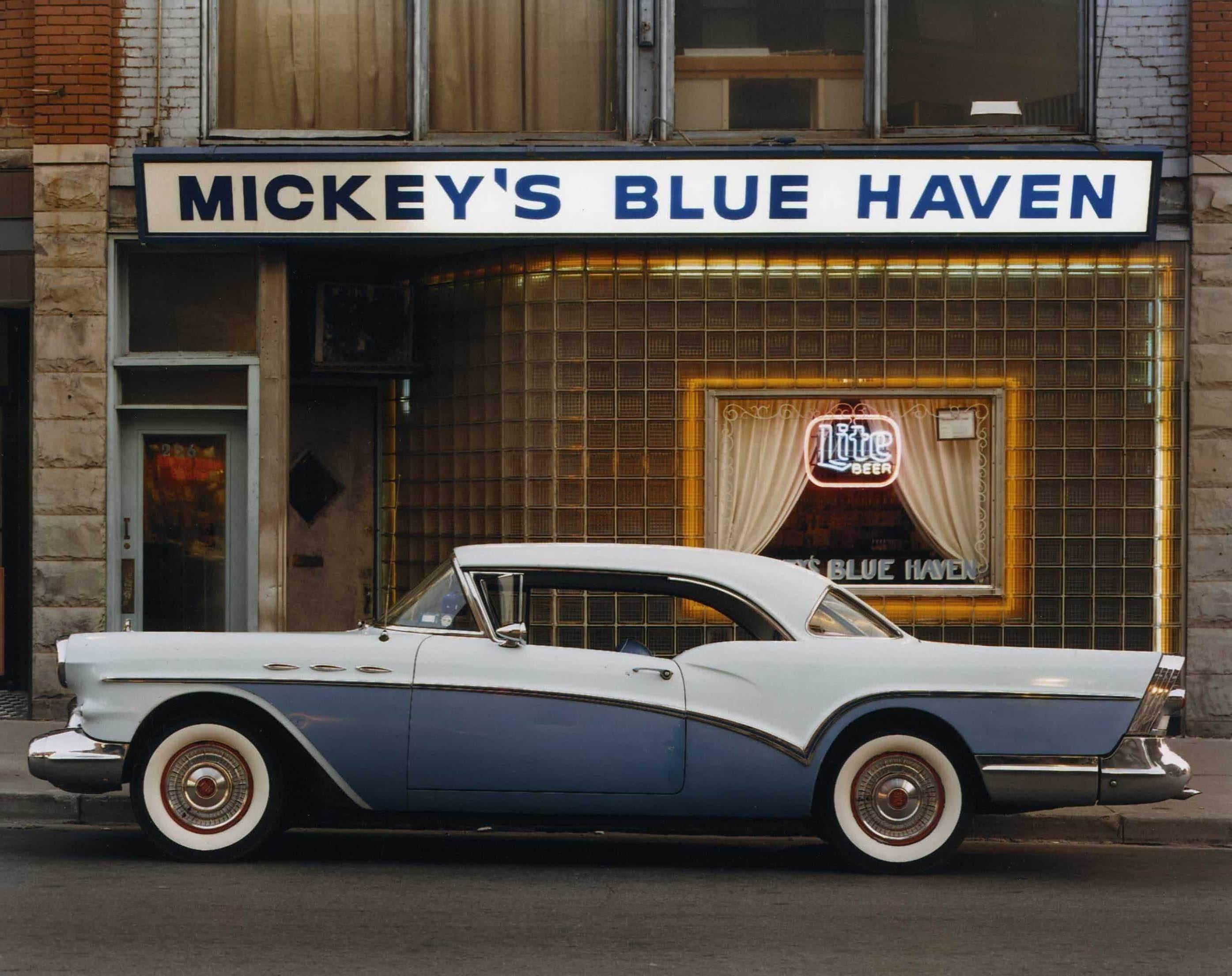 Bruce Wrighton Color Photograph - 1957 Buick Special Riviera Coupe (Mickey's Blue Haven), Johnson City, NY