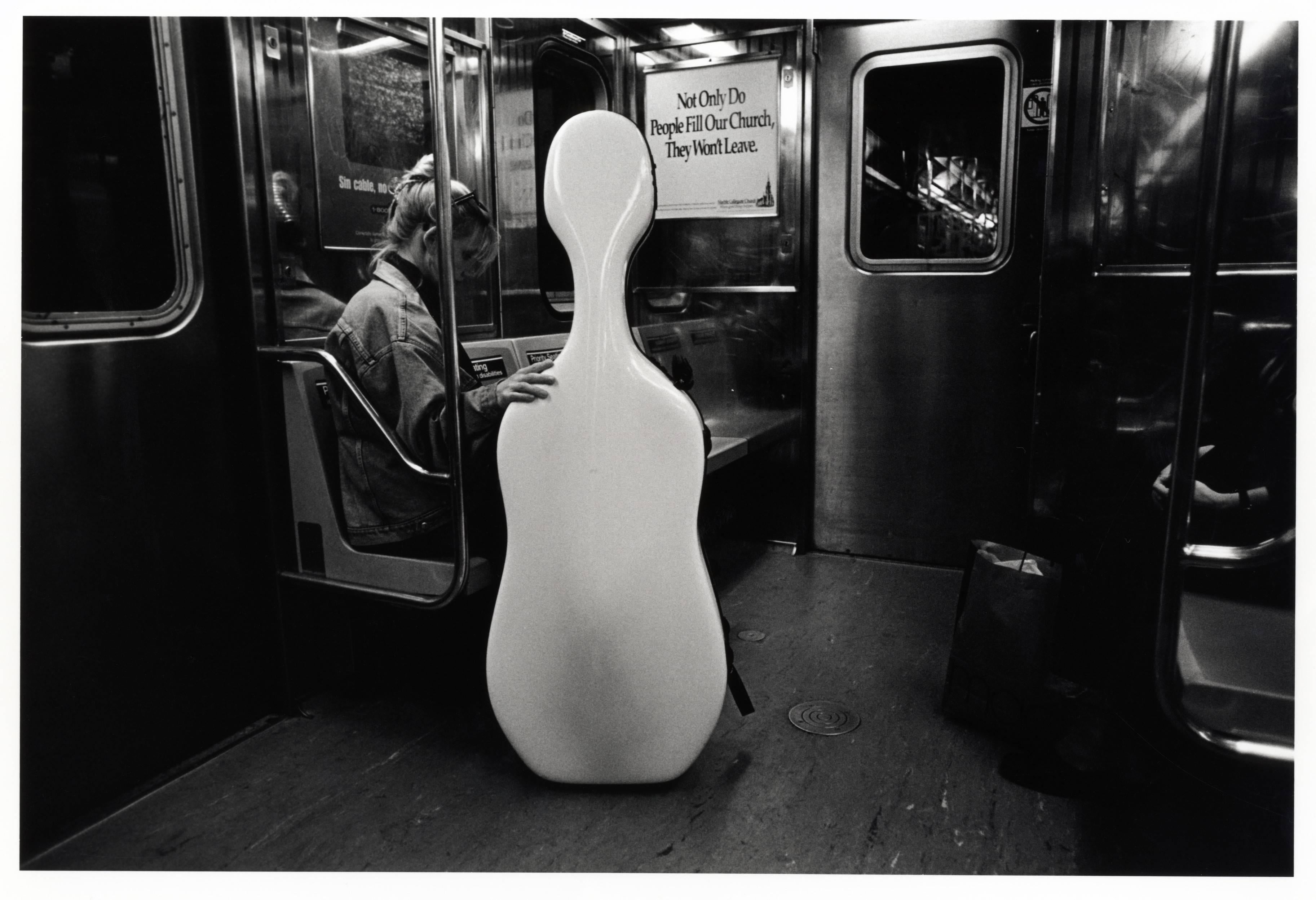 Kazuo Sumida Black and White Photograph - A Train (from the series A Story of the New York Subway)