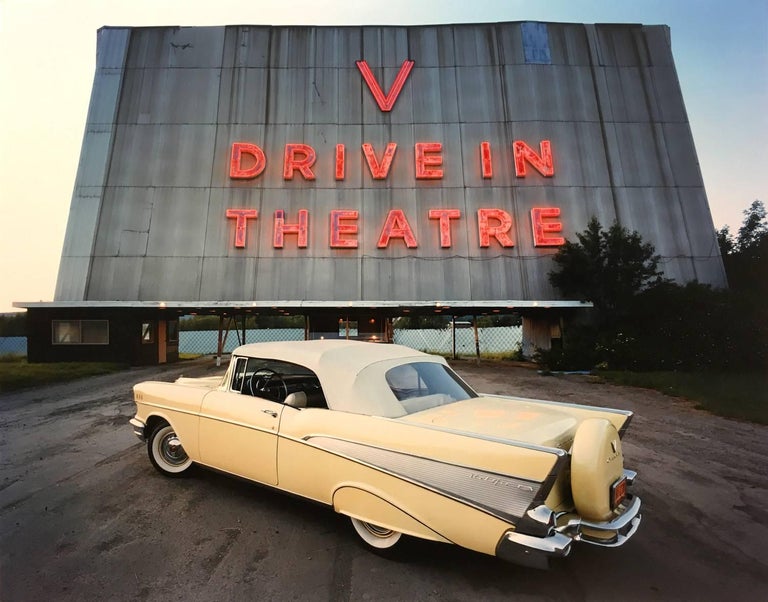 Bruce Wrighton 1957 Chevrolet Bel Air Convertible V Drive In Theatre Vestal Ny For Sale At 1stdibs