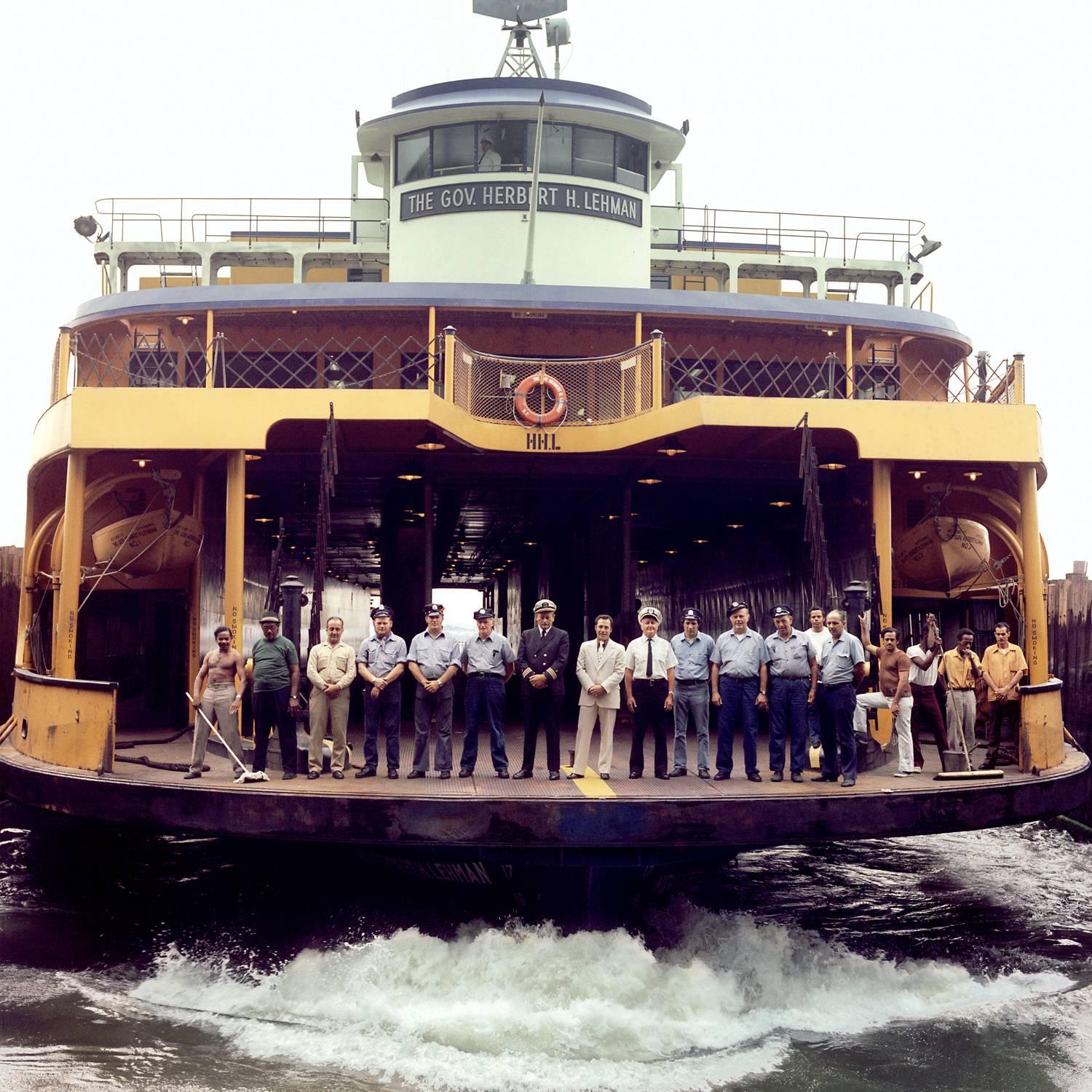 Neal Slavin Color Photograph – Staten Island Ferry Crew, New York City