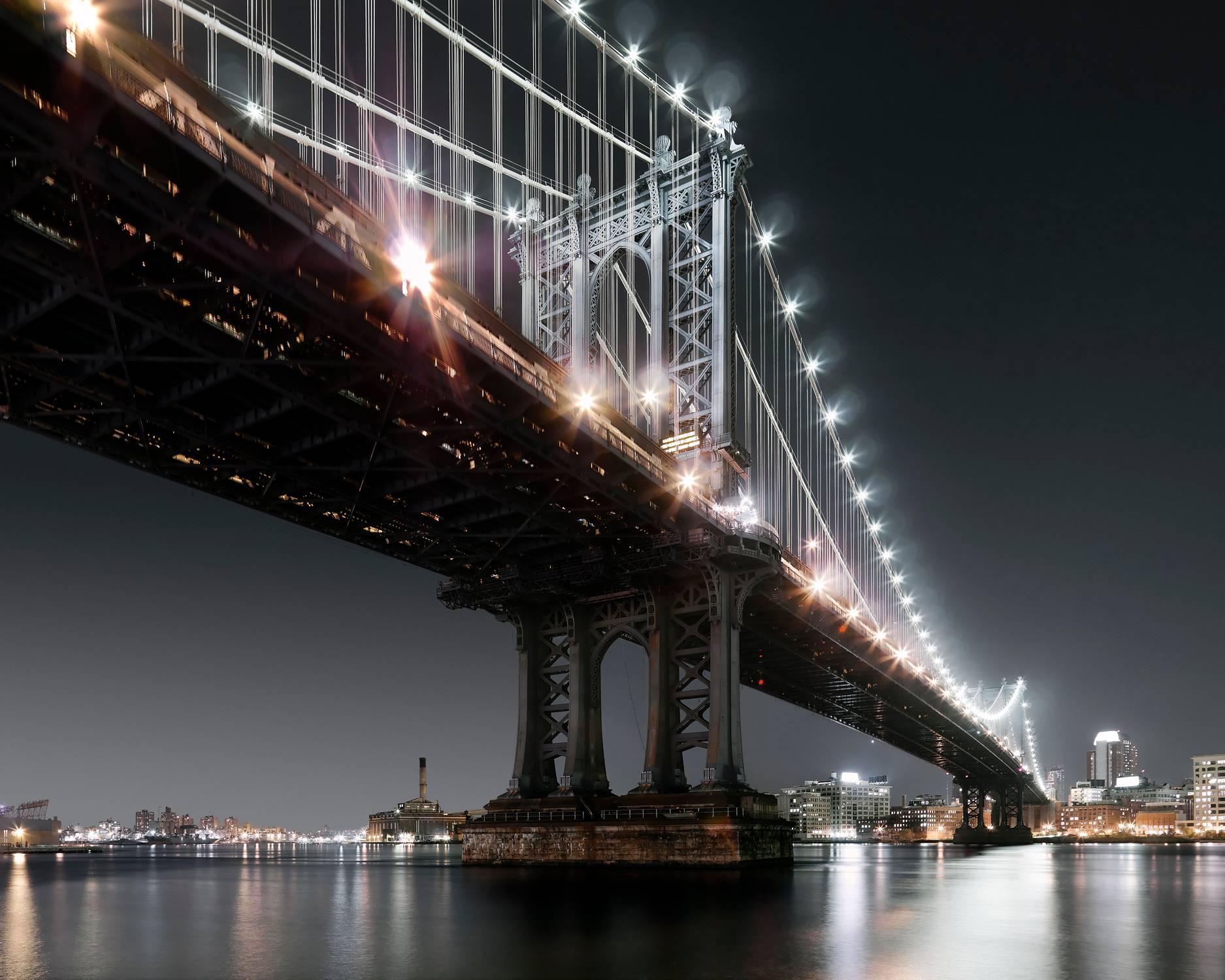 Luca Campigotto Color Photograph - Manhattan Bridge, from Manhattan