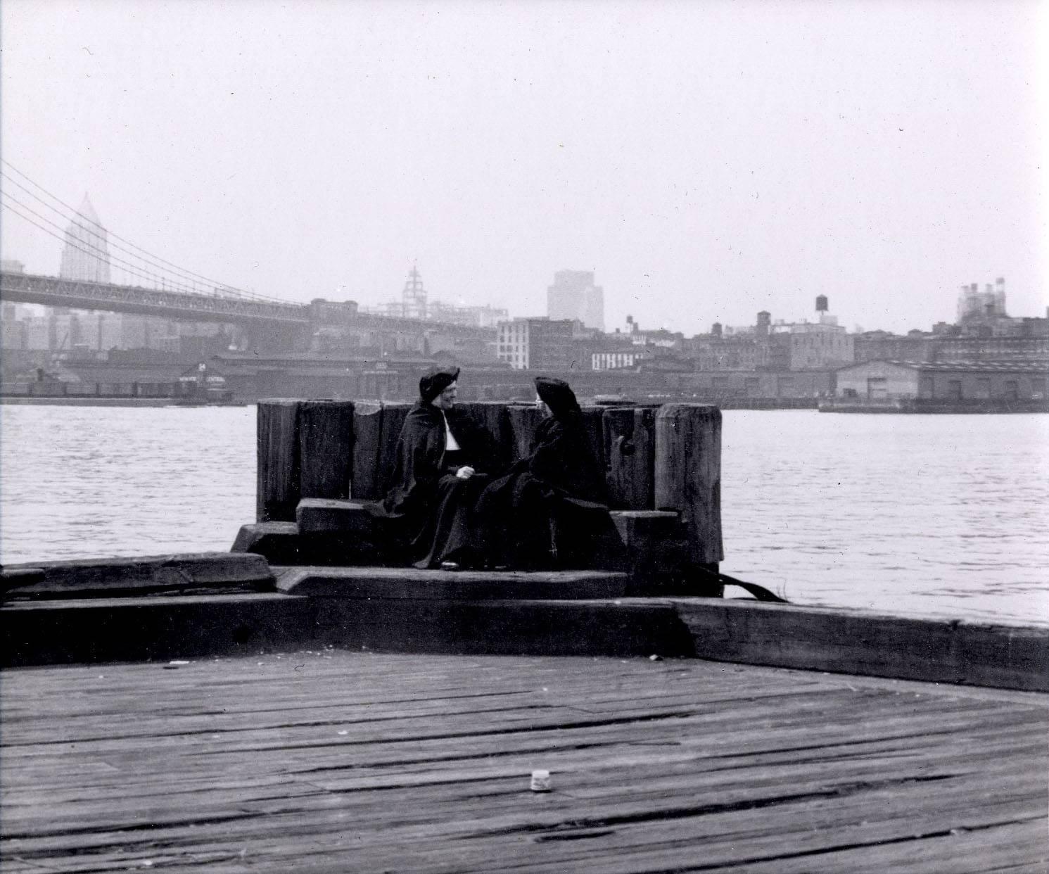 Helen Levitt Black and White Photograph - East River (two nuns)