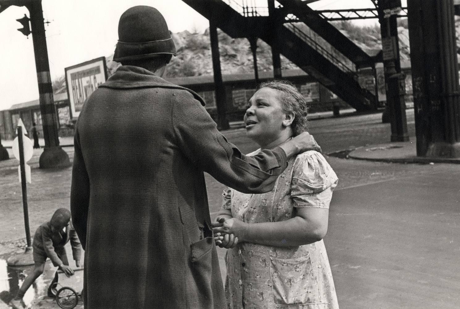 Helen Levitt Portrait Photograph - New York (consoling woman)