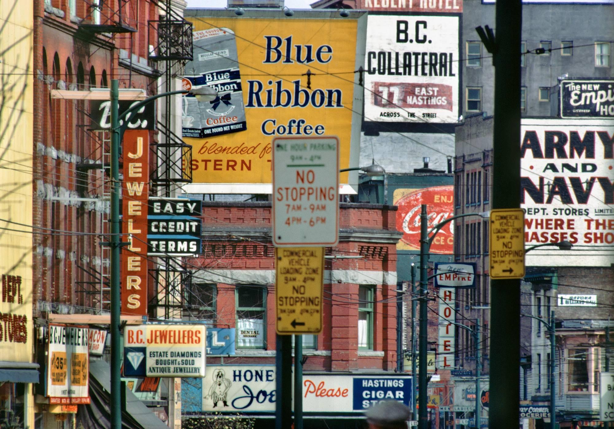 Fred Herzog Color Photograph - Hastings and Carral