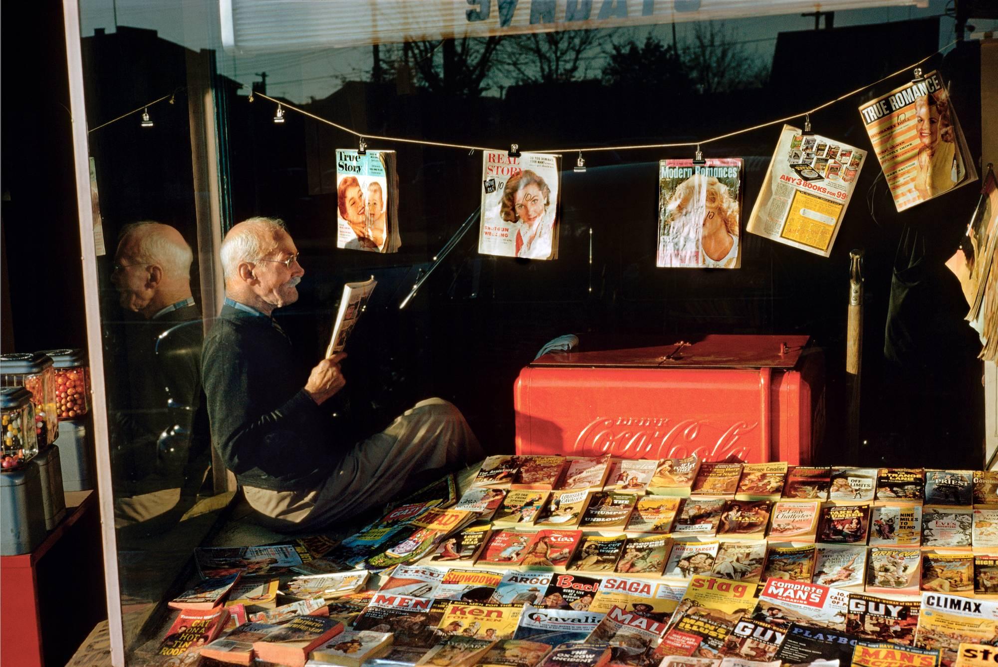 Fred Herzog Color Photograph - Magazine Man