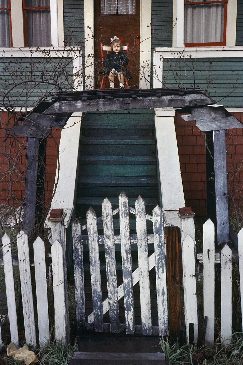 Fred Herzog Color Photograph - Girl on Steps