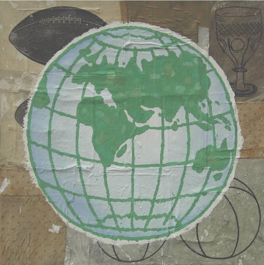 Donald Baechler Abstract Painting – Weltkugel