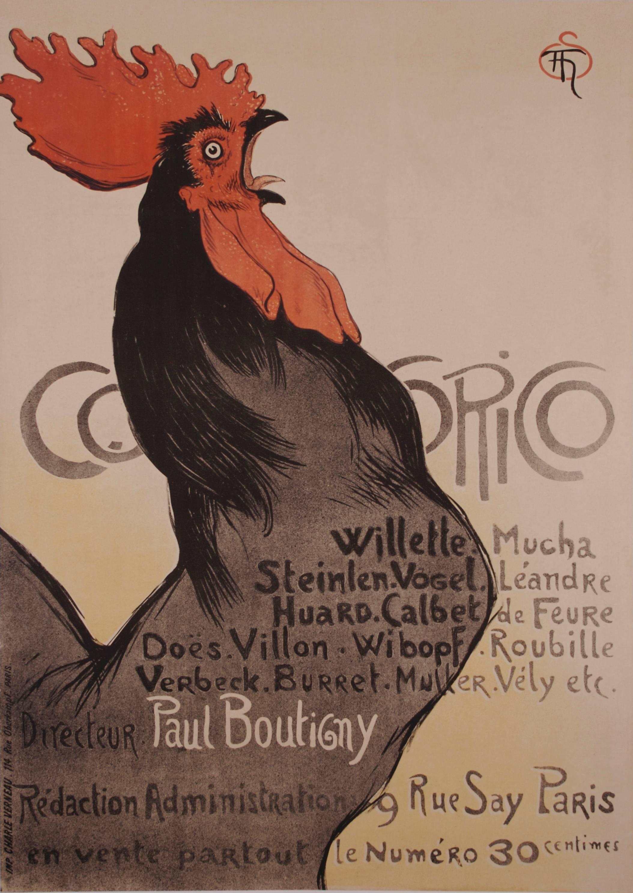 French Turn of the Century Stone Lithograph by Theophile Steinlen, 1899 - Art by Théophile Alexandre Steinlen