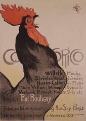 French Turn of the Century Stone Lithograph by Theophile Steinlen, 1899