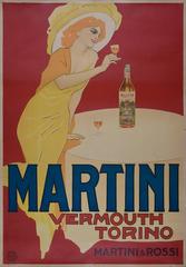Rare Italian Stone Lithograph Liquor Poster by Marcello Dudovich, circa 1910