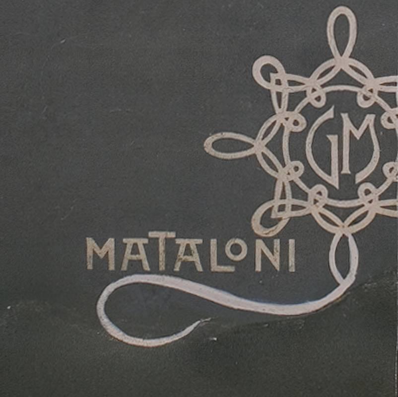 Italian Stone Lithograph Poster by Mataloni for Black & White Art Exhibit, 1902 For Sale 4