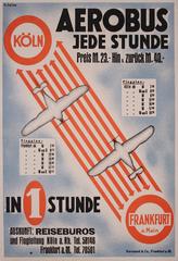 German Art Deco Period Air Travel Poster by Heise