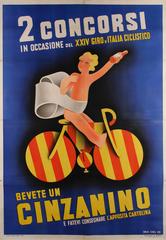 Vintage Italian Futurist Period Liquor Poster by Nico Edel, 1936