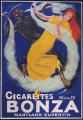 Swiss Art Deco Period Cigarette Poster by Charles Loupot, c. 1919
