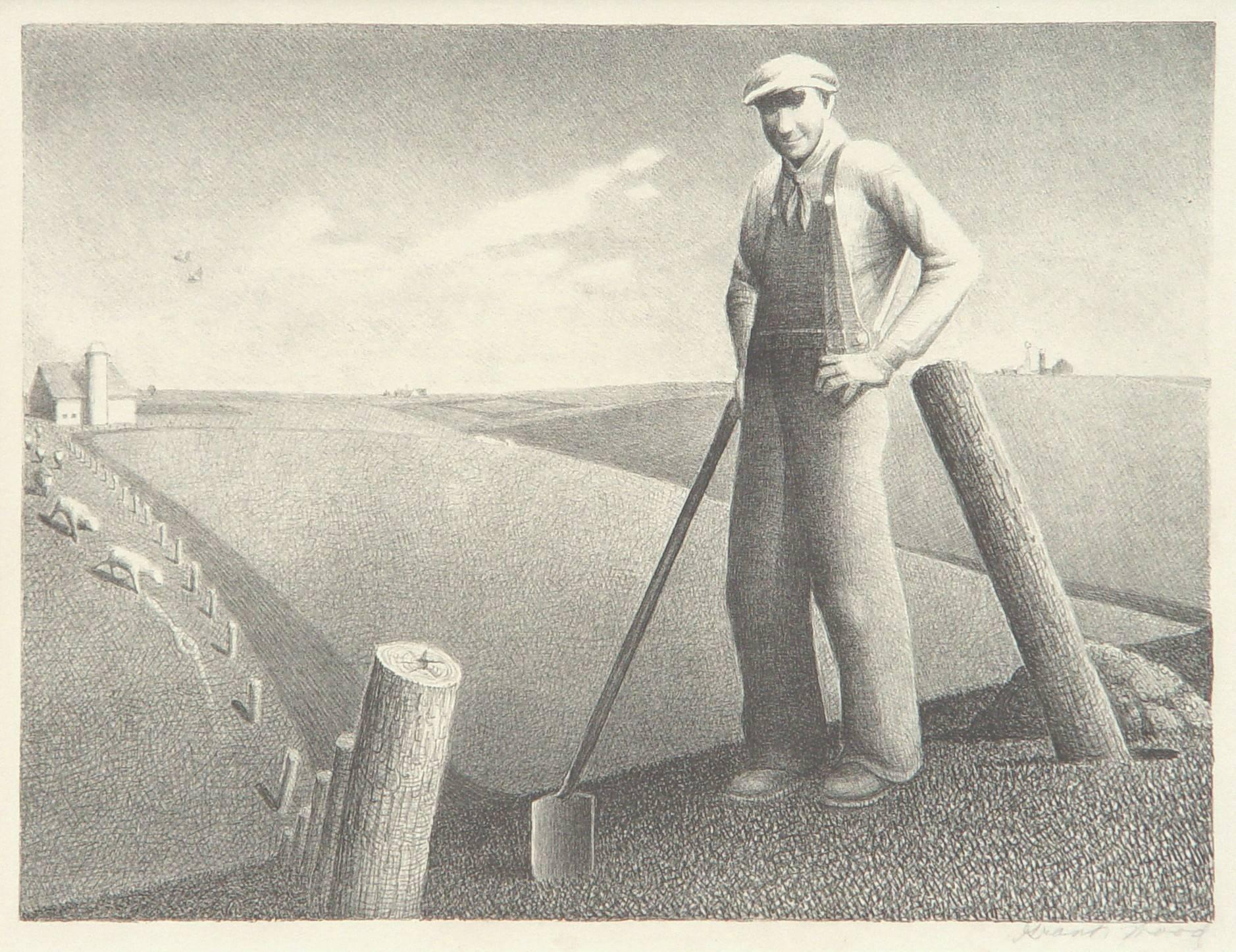 Grant Wood Print - In the Spring