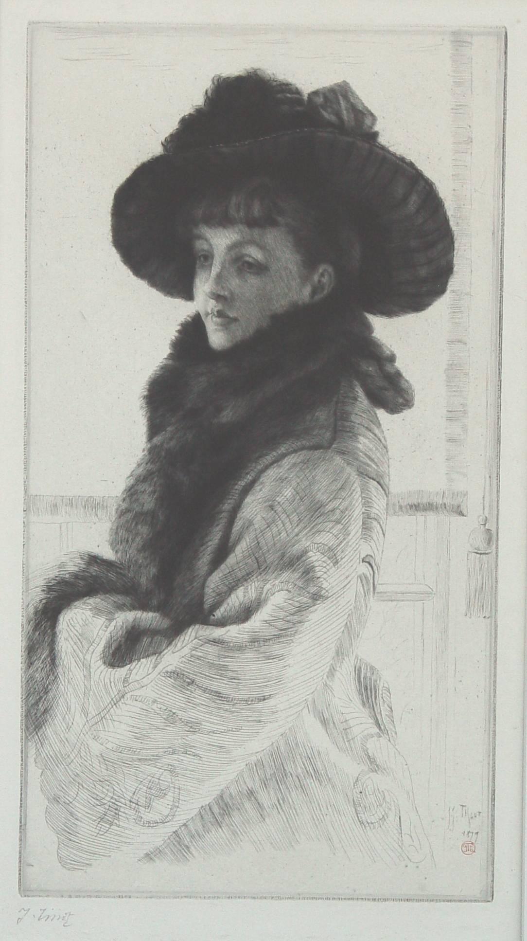 James Jacques Joseph Tissot Portrait Print - Mavourneen