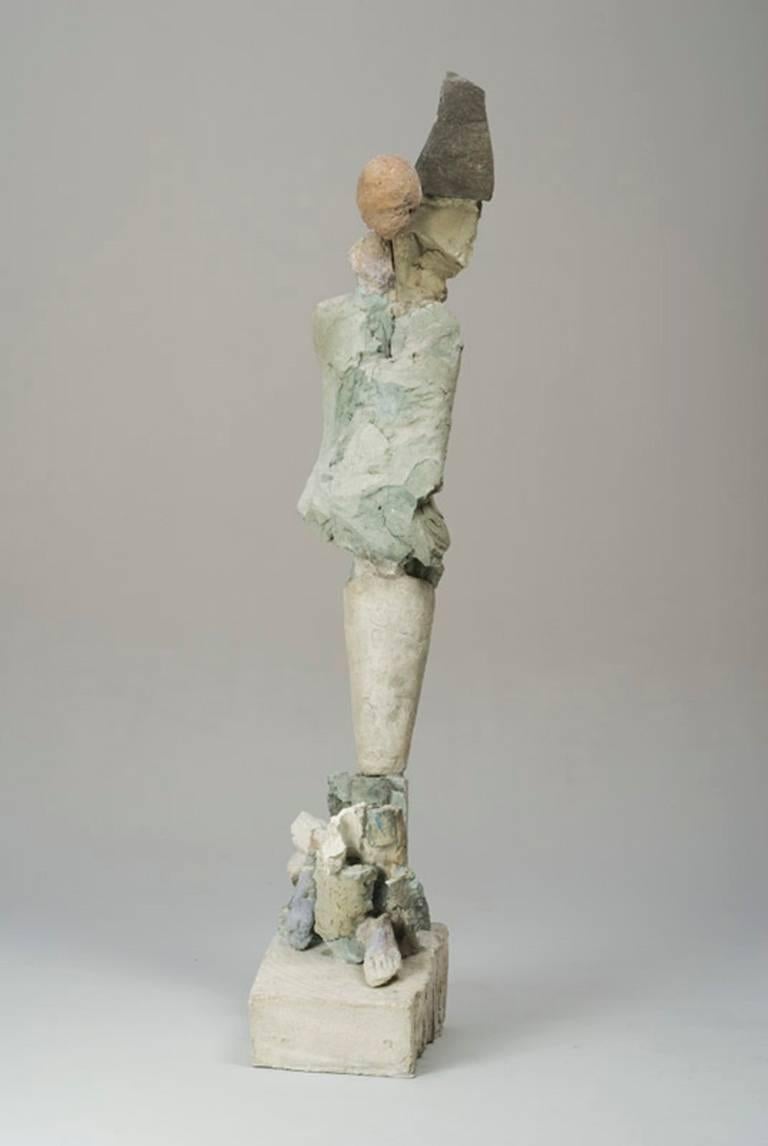Stephen De Staebler Figurative Sculpture - Figure with Black Wing
