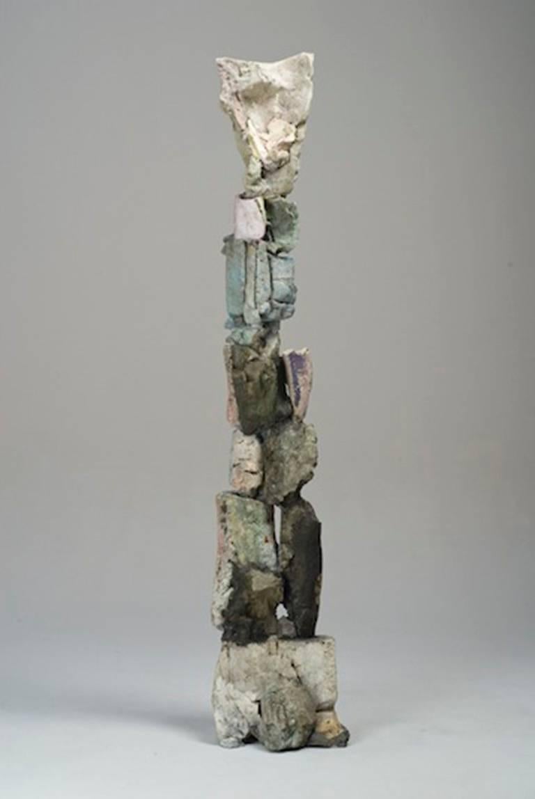 Stephen De Staebler Figurative Sculpture - Segmented Figure Column III