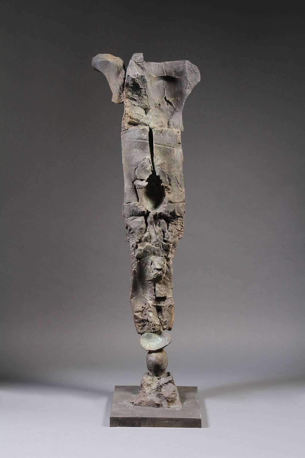 Stephen De Staebler Figurative Sculpture - Figure with Hollow Abdomen, Ed. 1/4