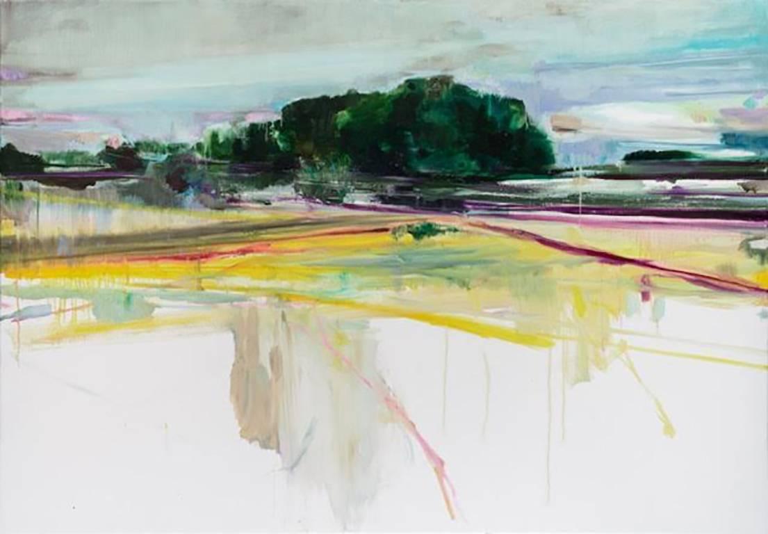 Edwige Fouvry Landscape Painting - Les champs jaunes