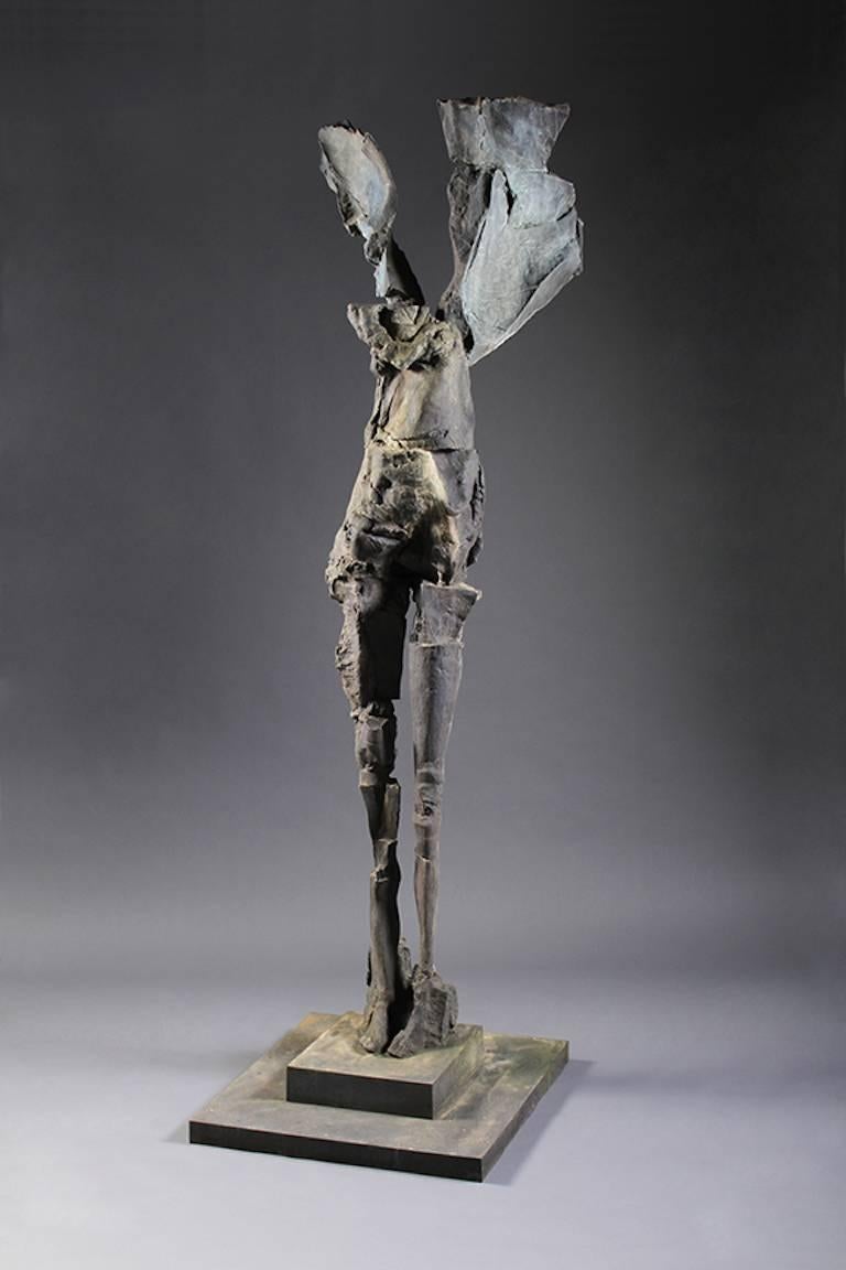 Stephen De Staebler Figurative Sculpture - Winged Figure Ascending