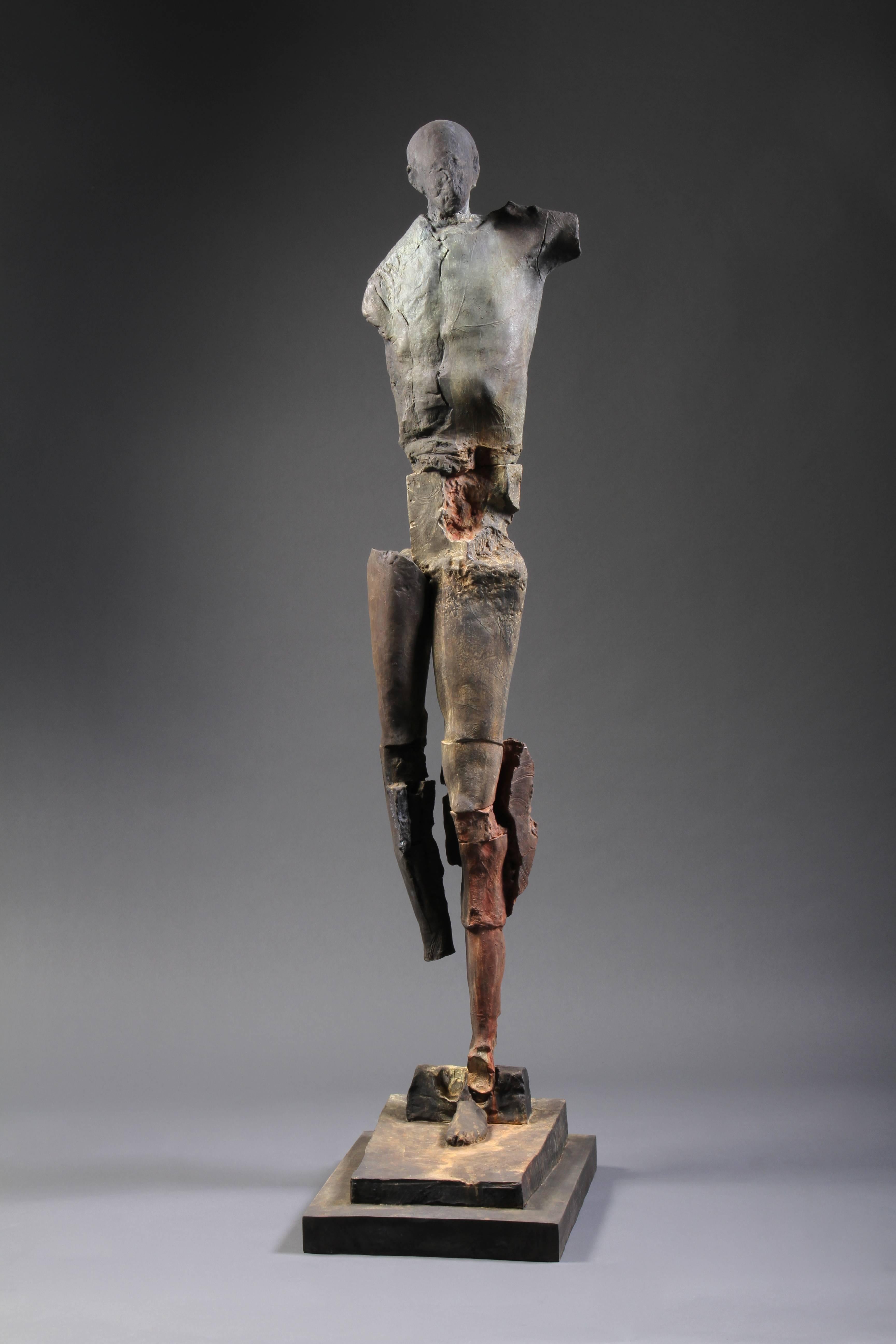 Stephen De Staebler Figurative Sculpture - Man with Broad Chest