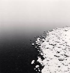 Snow on Pebbles, Toya Lake, Hokkaido, Japan