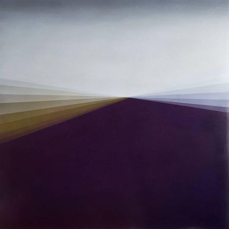 Bernadette Jiyong Frank Abstract Painting - Refraction (Deep Purple)