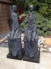 Seated Man with Winged Head / Seated Woman with Oval Head, Ed. 2/4