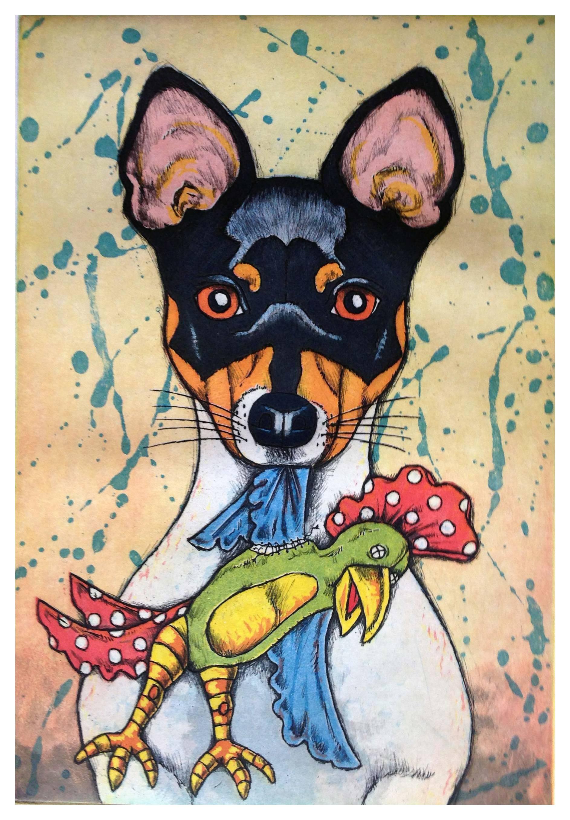 Xavier Viramontes Animal Print - Mikey's World