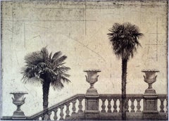 Two Palms with Urns
