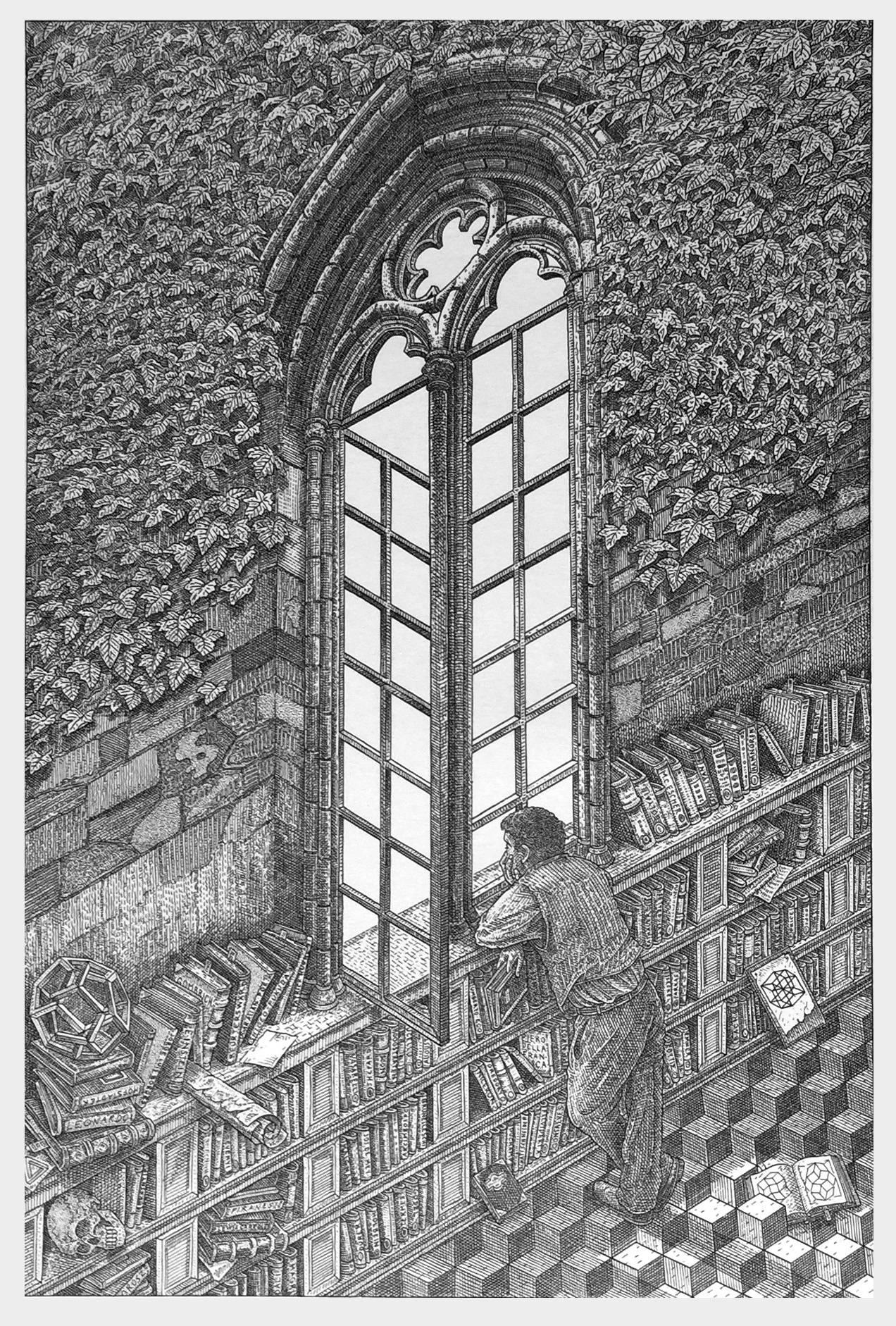 István Orosz Print - The Library