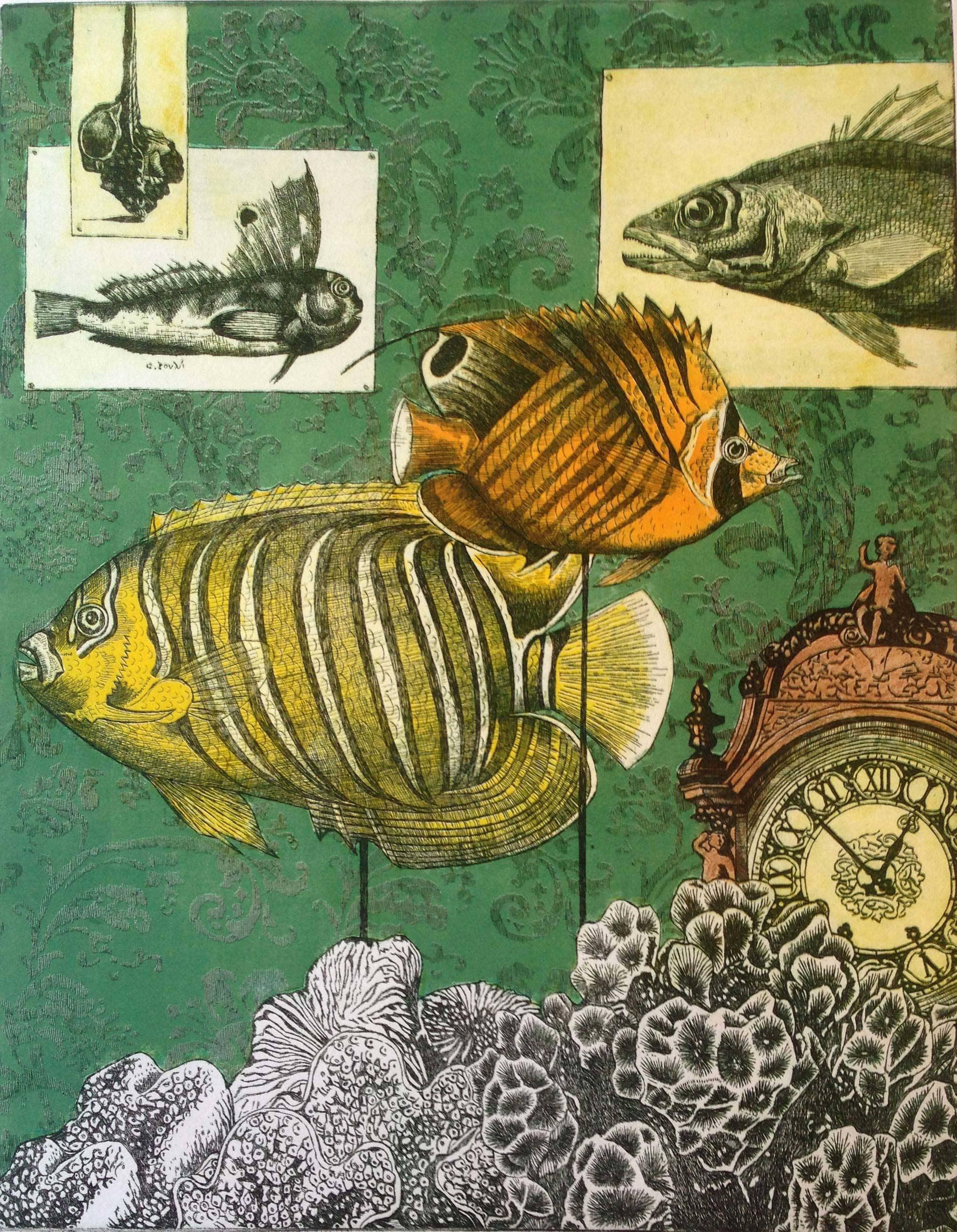 Anne-Marie Petri Animal Print – Interior of a Ichthyologist
