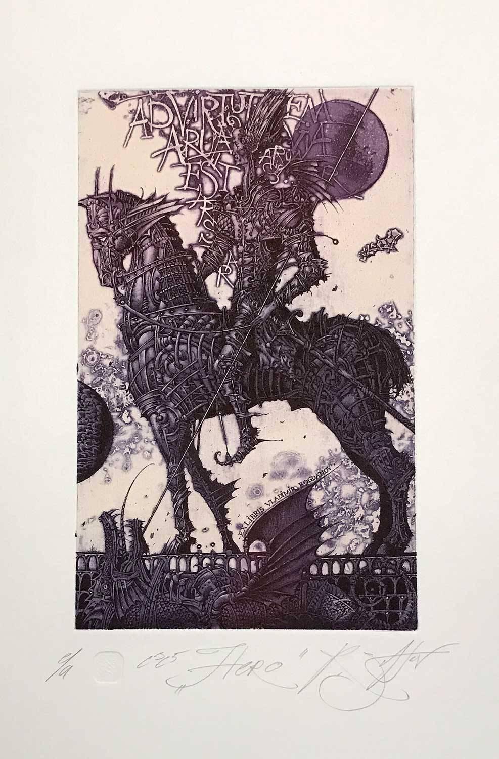 Roman Sustov Figurative Print - Hero