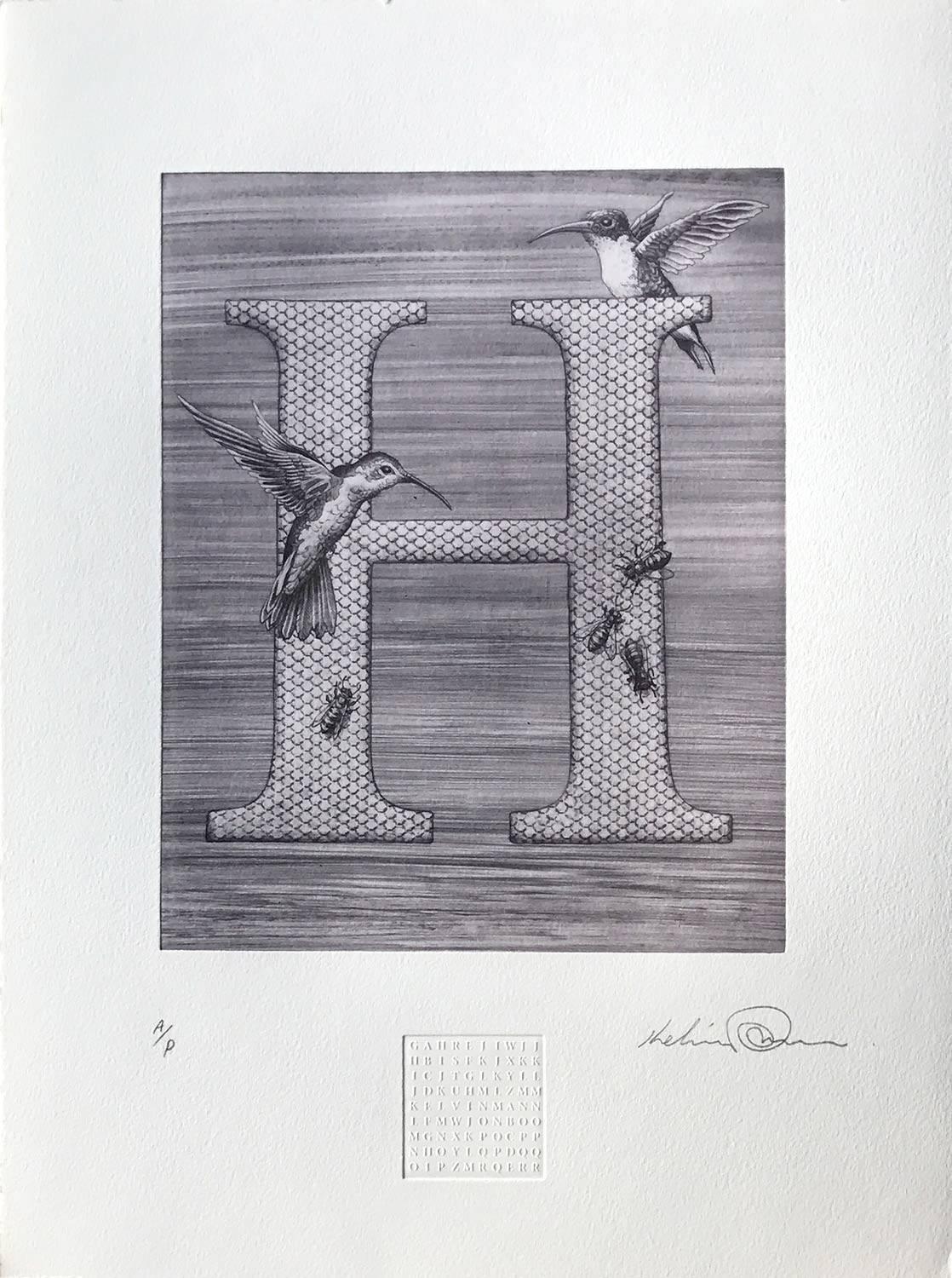 Kelvin Mann Animal Print - "H"  