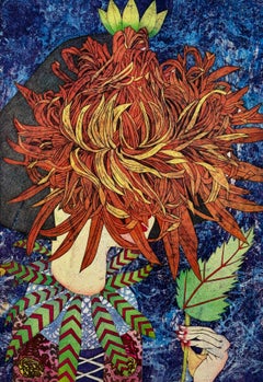 Yuji Hiratsuka: „Orange Blossom“ – Original-Chine-Collé-Farb-Tiefdruck