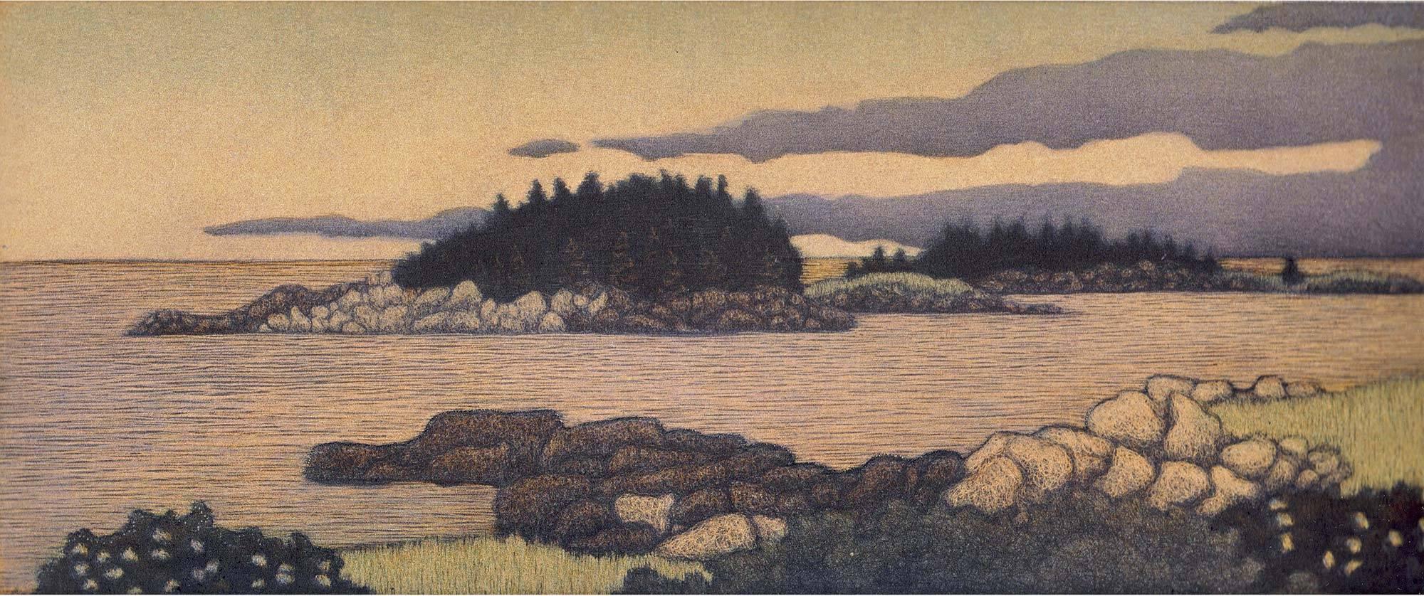 James Groleau Landscape Print - Corea Harbor