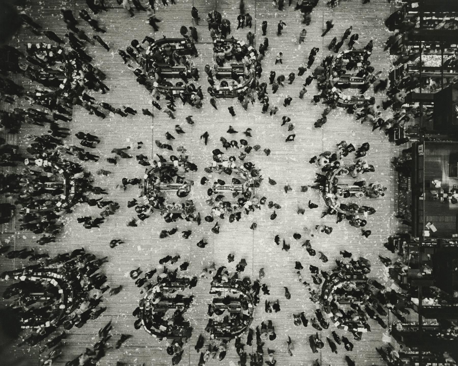 Marvin Newman Black and White Photograph - Bird's Eye View, New York Stock Exchange